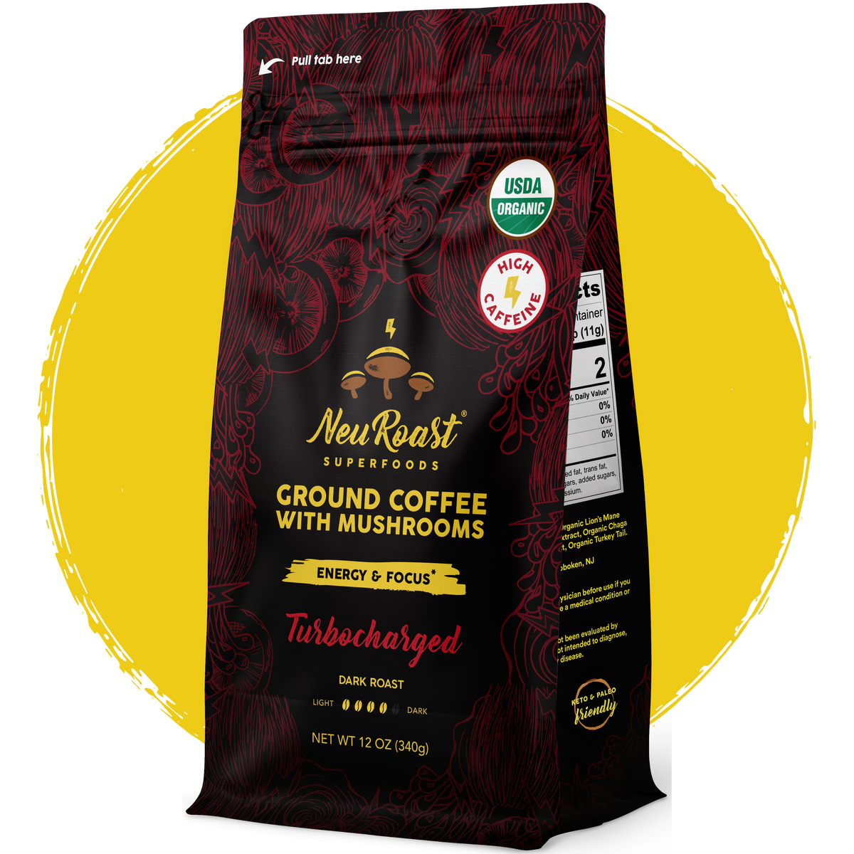 Turbocharged HighCaffeine Mushroom Coffee NeuRoast